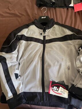 BILT Men’s Gray and Black Performance Motorcycle Jacket
